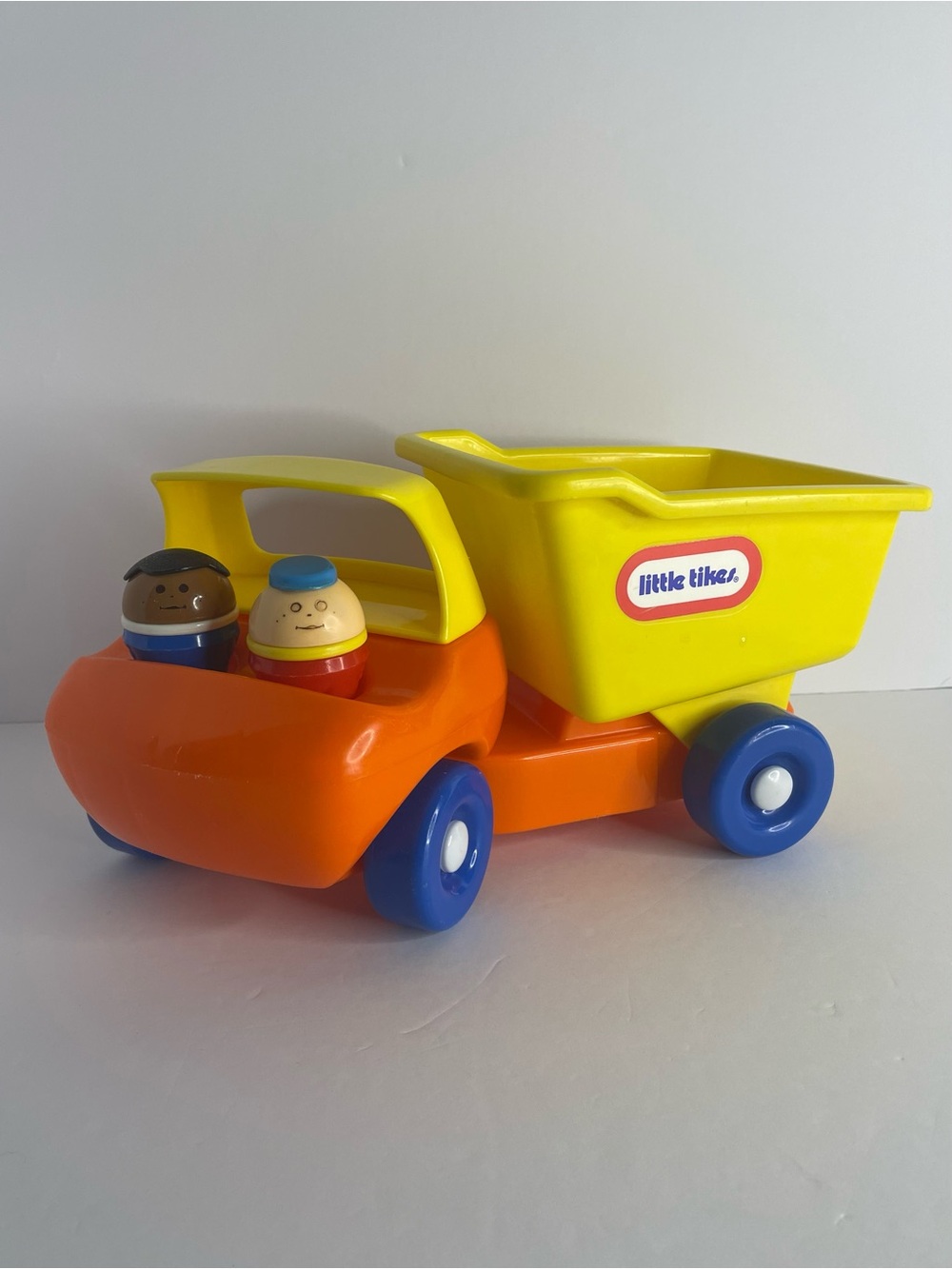 90s Little Tikes Classic Dump Truck With 2 Figures Working Clicking Sound Clean